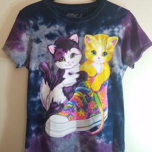 LISA FRANK TIE-DYED T-SHIRT KITTENS in SNEAKER szS